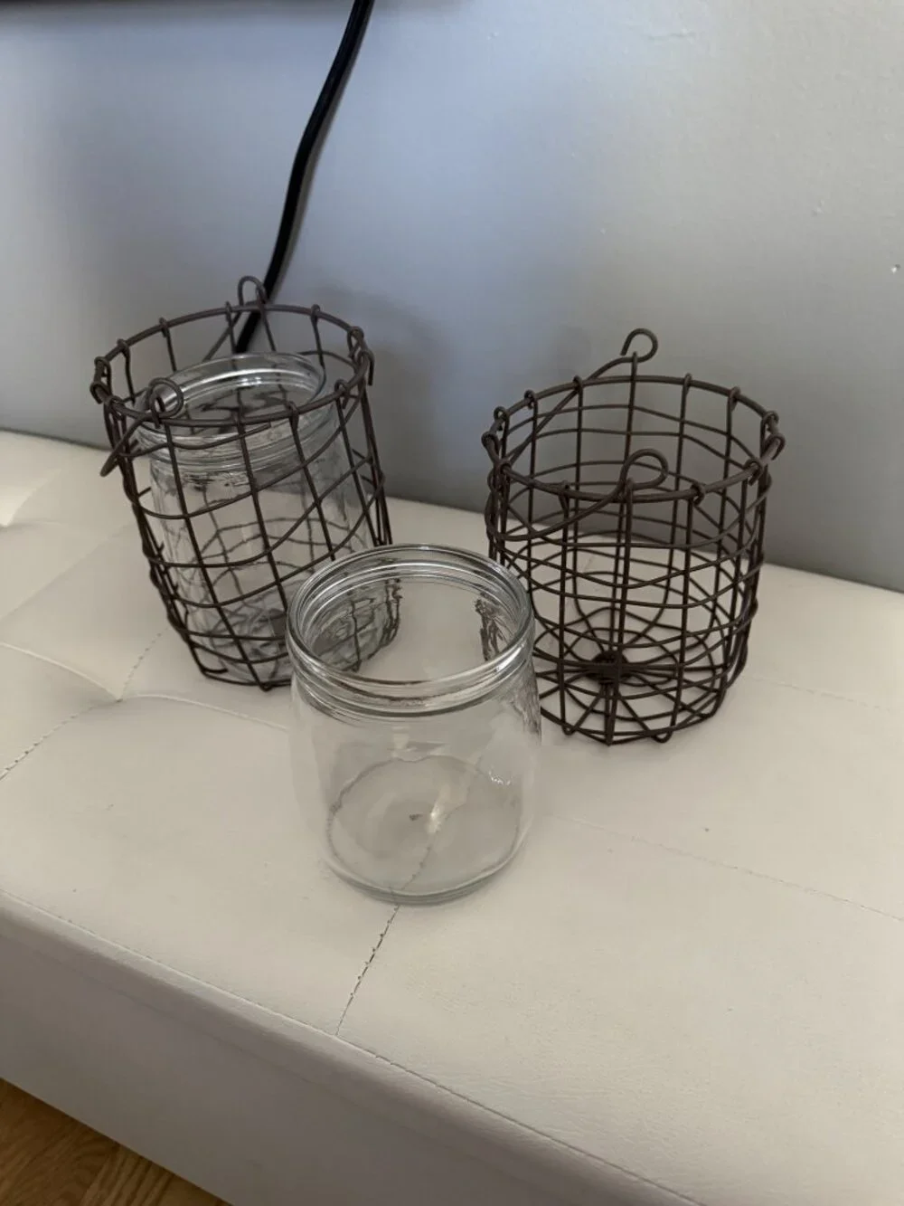 Amazon Wire Cage Glass Lantern Vases